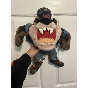 Vintage Taz Devil Plush Toy Looney Tunes Stuffed Animal Character